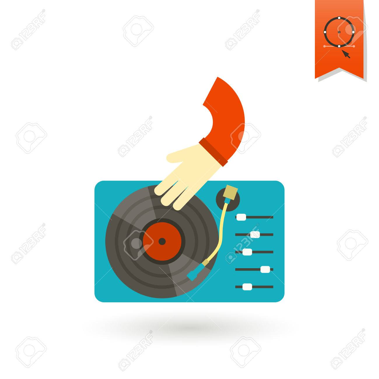 Happy Birthday Icon Music Dj Party Simple Minimalistic And Flat Style Colorful Stock Photo Picture And Royalty Free Image Image