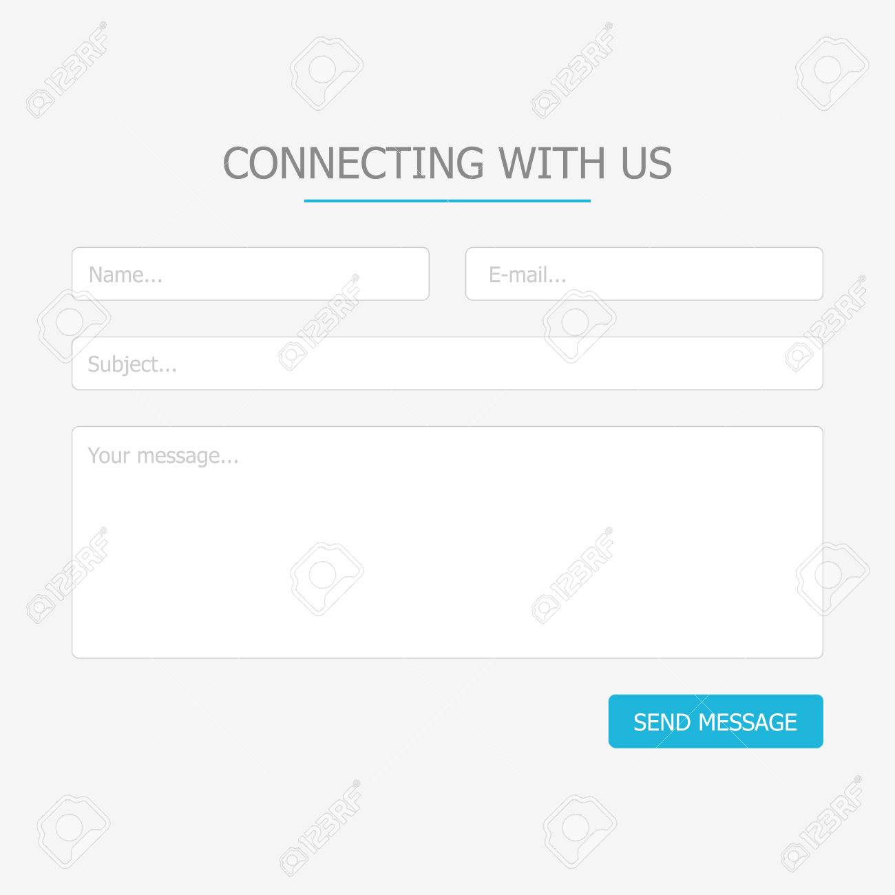 Minimalistische Web Feedback Formular Fur Website Design Lizenzfrei Nutzbare Vektorgrafiken Clip Arts Illustrationen Image