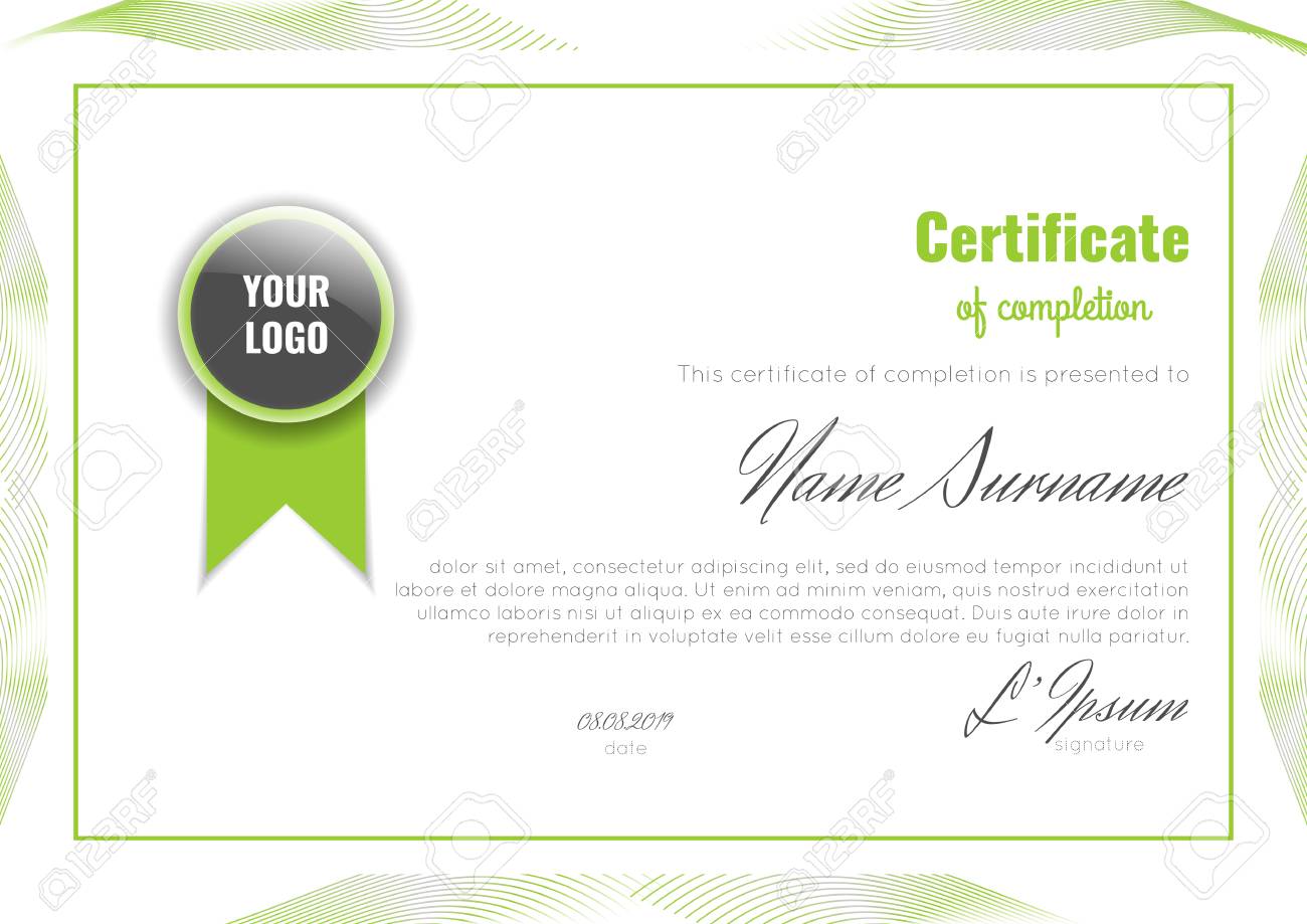 certificate of achievement completion appreciation graduation