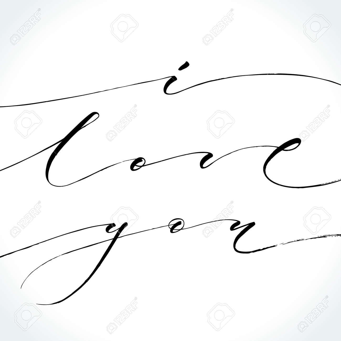 私はあなたがレタリングイラストを愛しています のイラスト素材 ベクタ Image