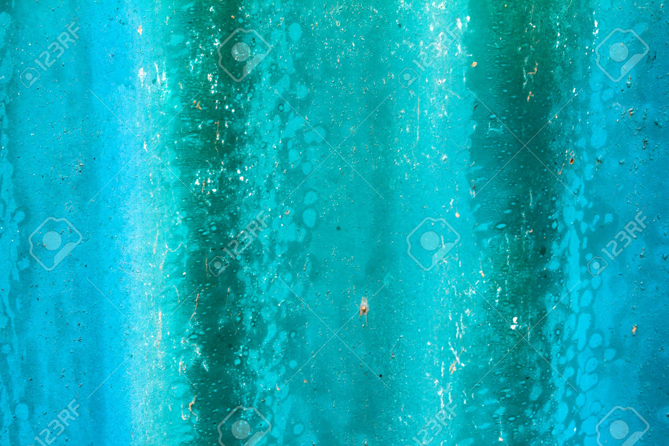 塗料の縞模様を若干摩耗や傷のターコイズ ブルー背景 の写真素材 画像素材 Image