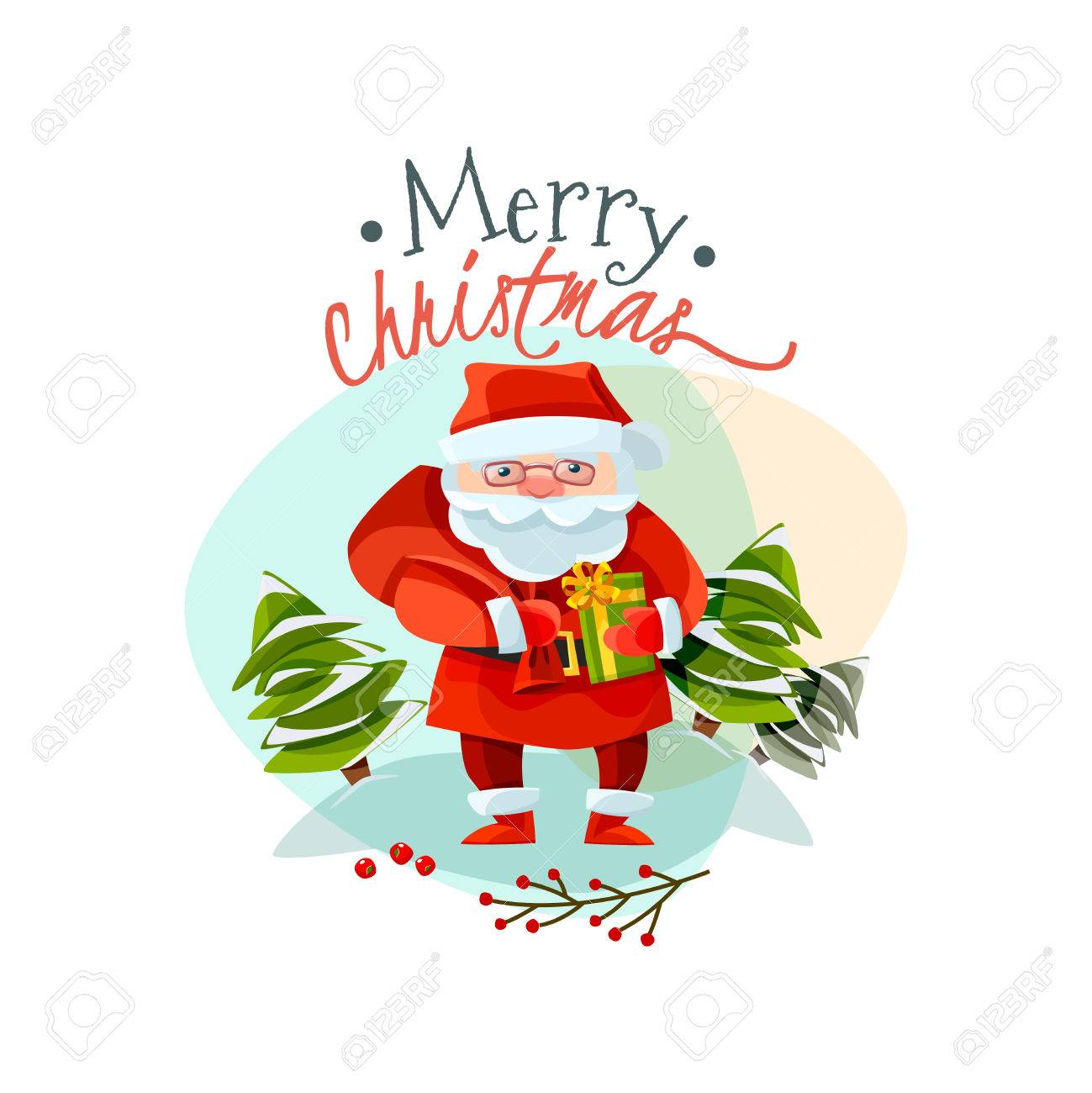 christmas vector with santa claus funny santa claus vector christmas vector