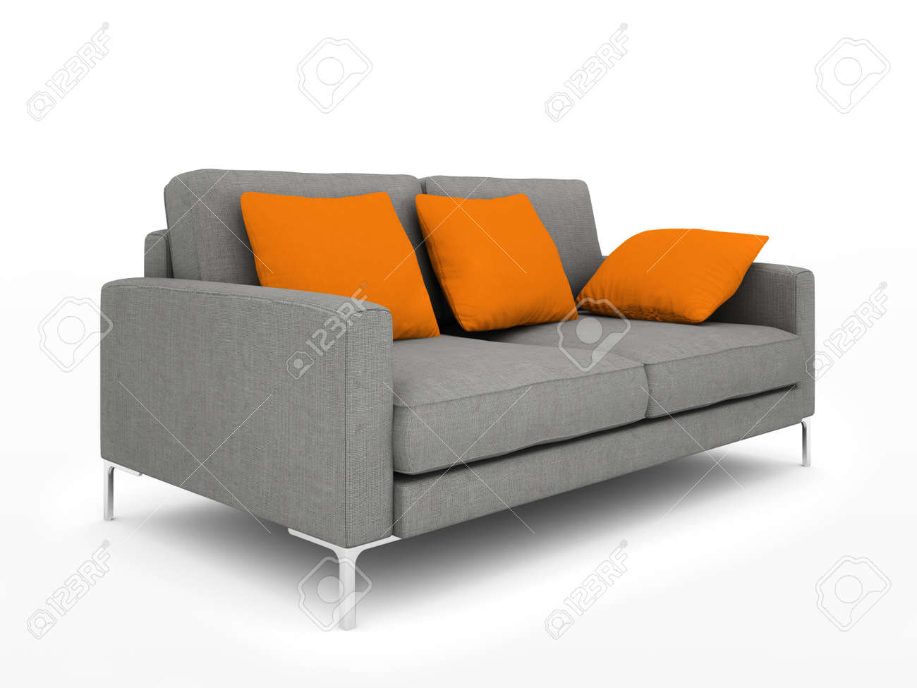 orange pillows for sofa