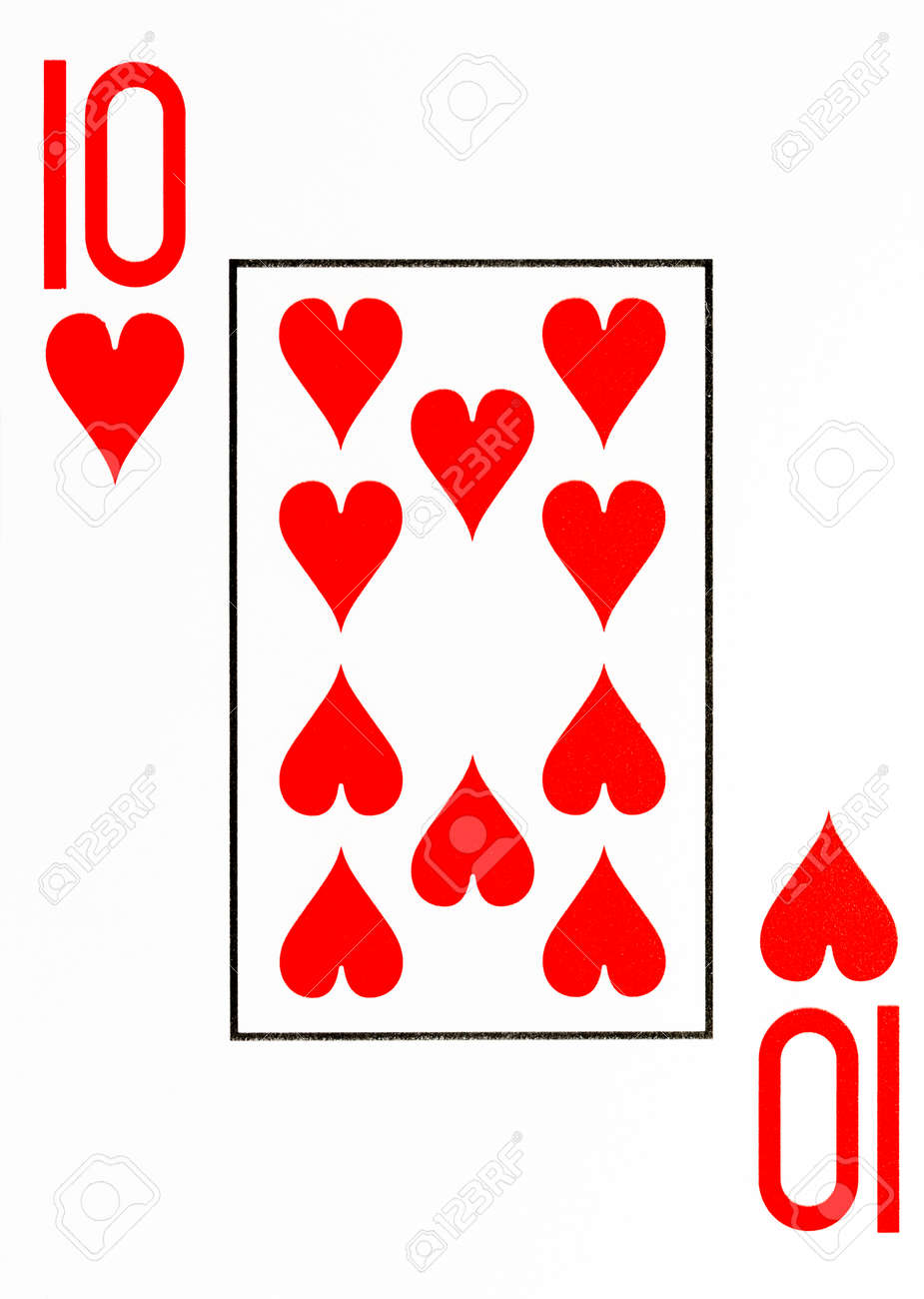 Gran índice De Juego De Cartas 10 De Corazones Fotos, Retratos, Imágenes Y Fotografía De Archivo Libres De Derecho. Image 74712946.