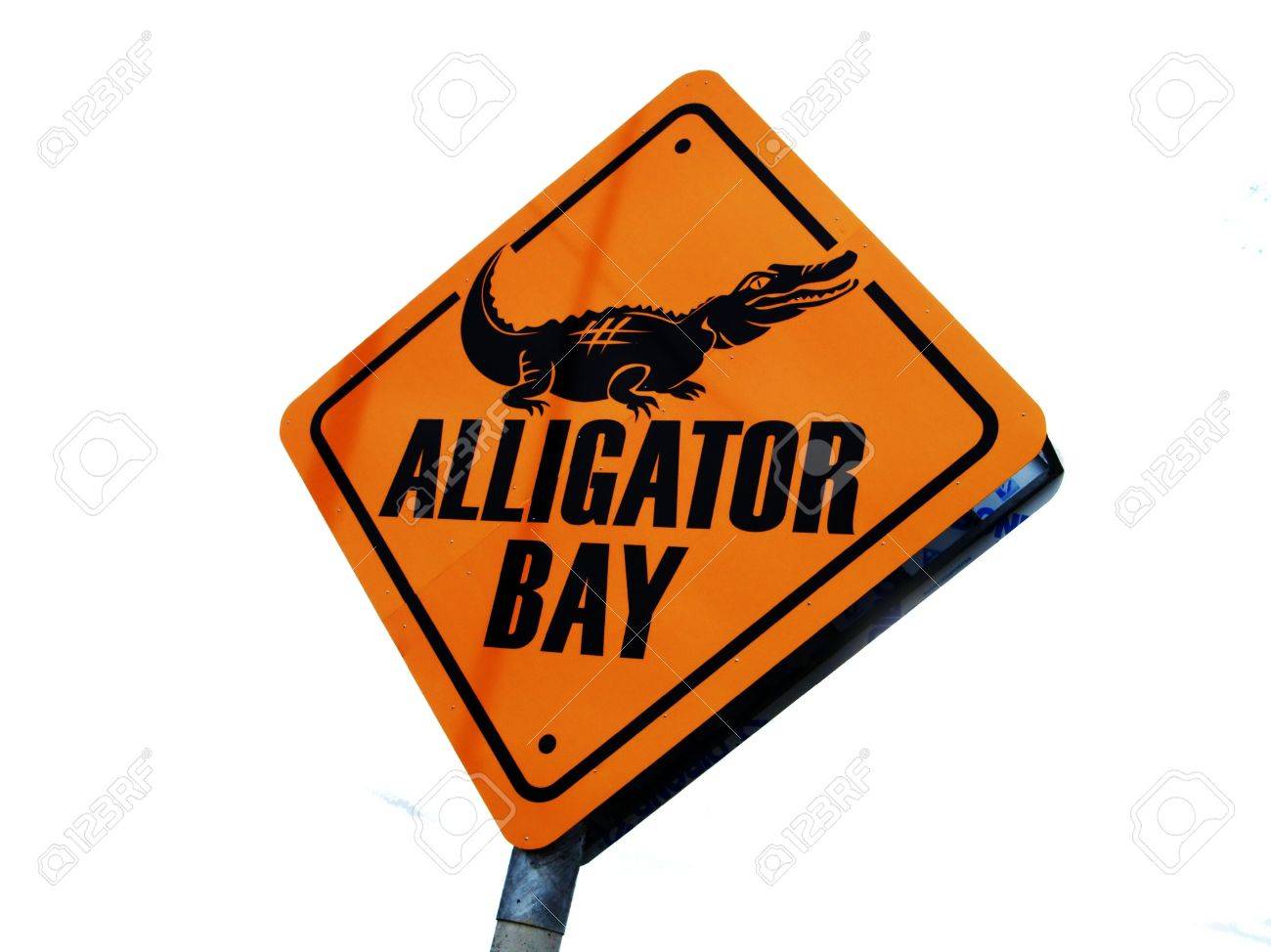 warning sign alligator bay stock photo picture and royalty free