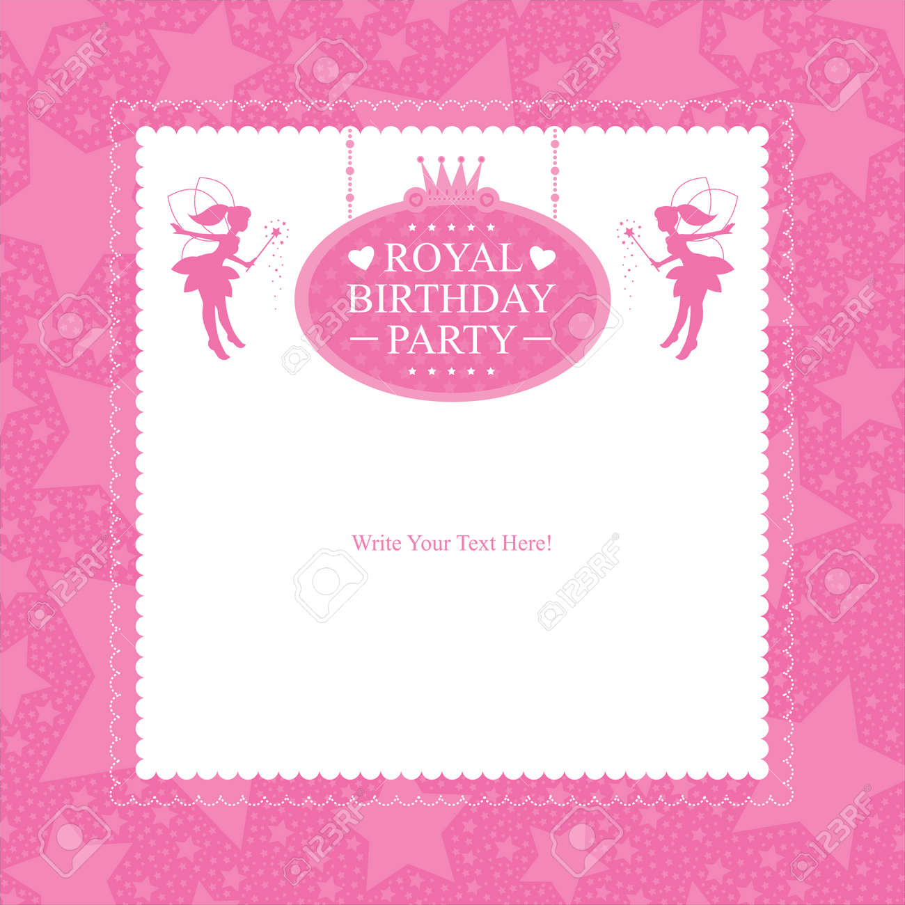 Princess Birthday Invitation Card Design Royalty Free Cliparts Vectors And Stock Illustration Image 31391660