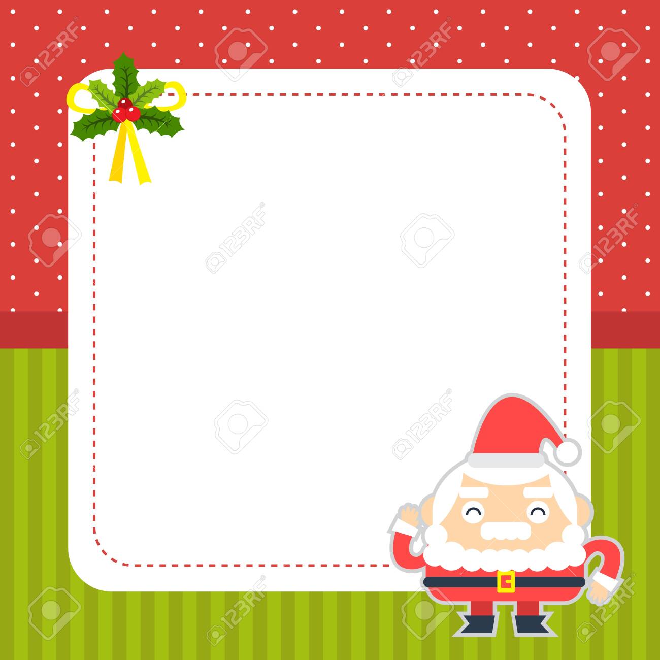 130845102 christmas card template with santa claus christmas card template with santa claus. royalty free svg