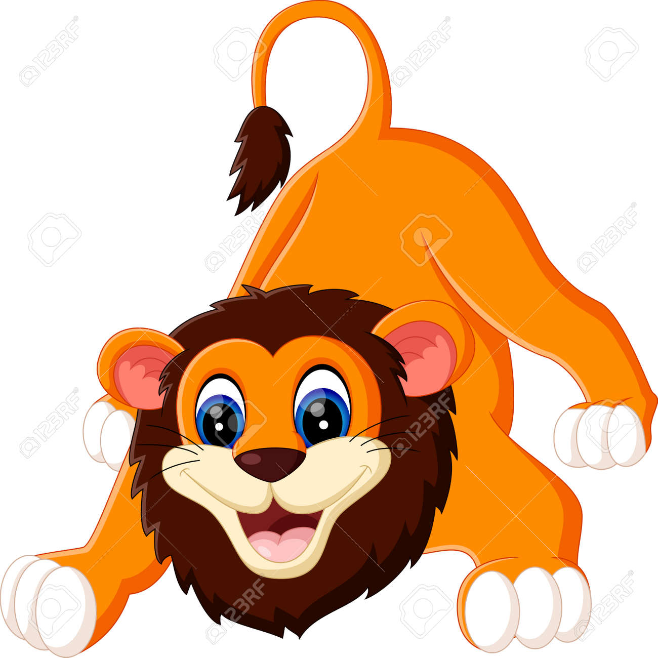 Illustration De Bebe Mignon Dessin Anime Lion Clip Art Libres De Droits Vecteurs Et Illustration Image