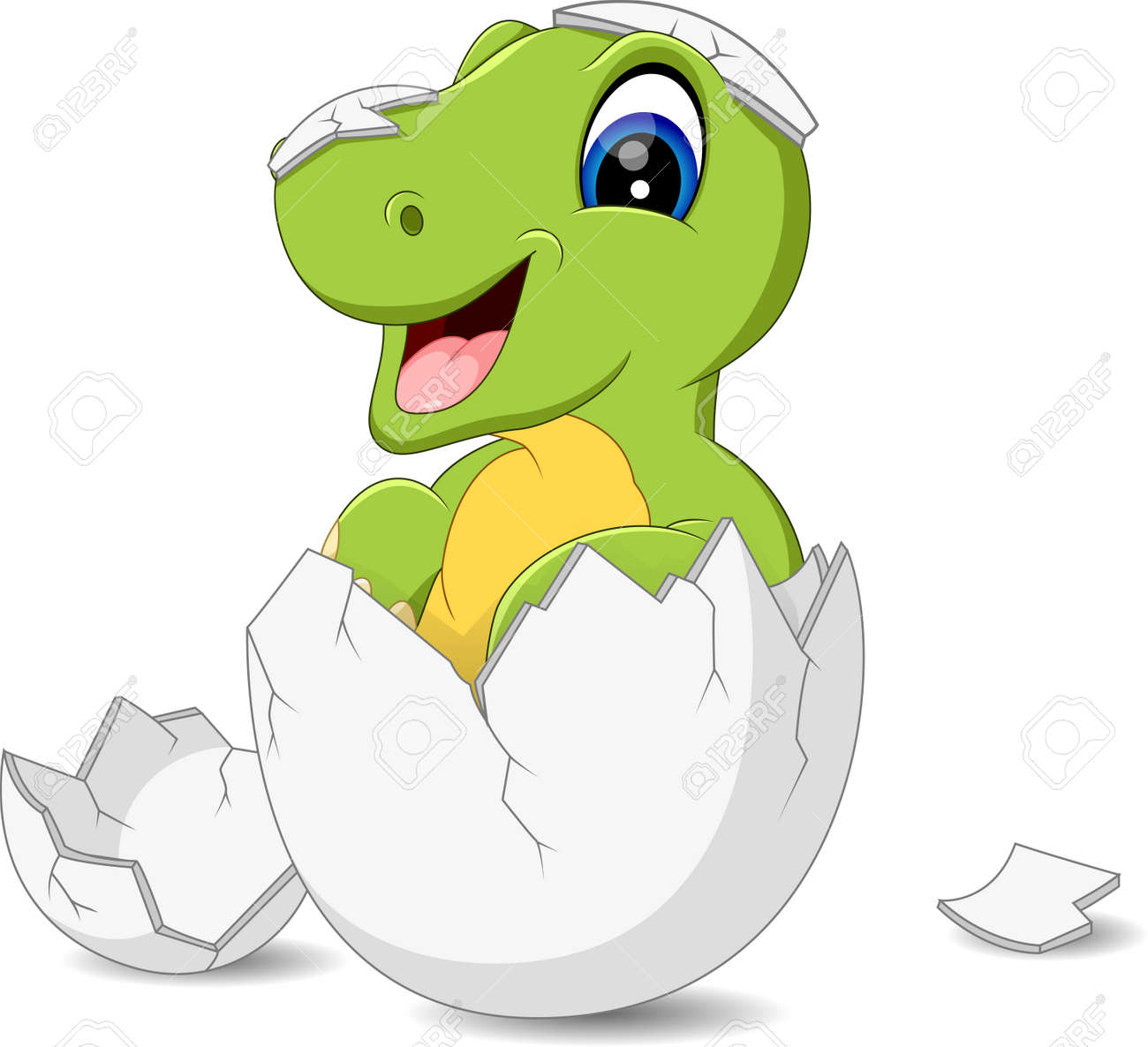 Illustration Of Cute Dinosaur Cartoon Stock Photo, Picture and Royalty Free  Image. Image 53439894., image size:1300x1186