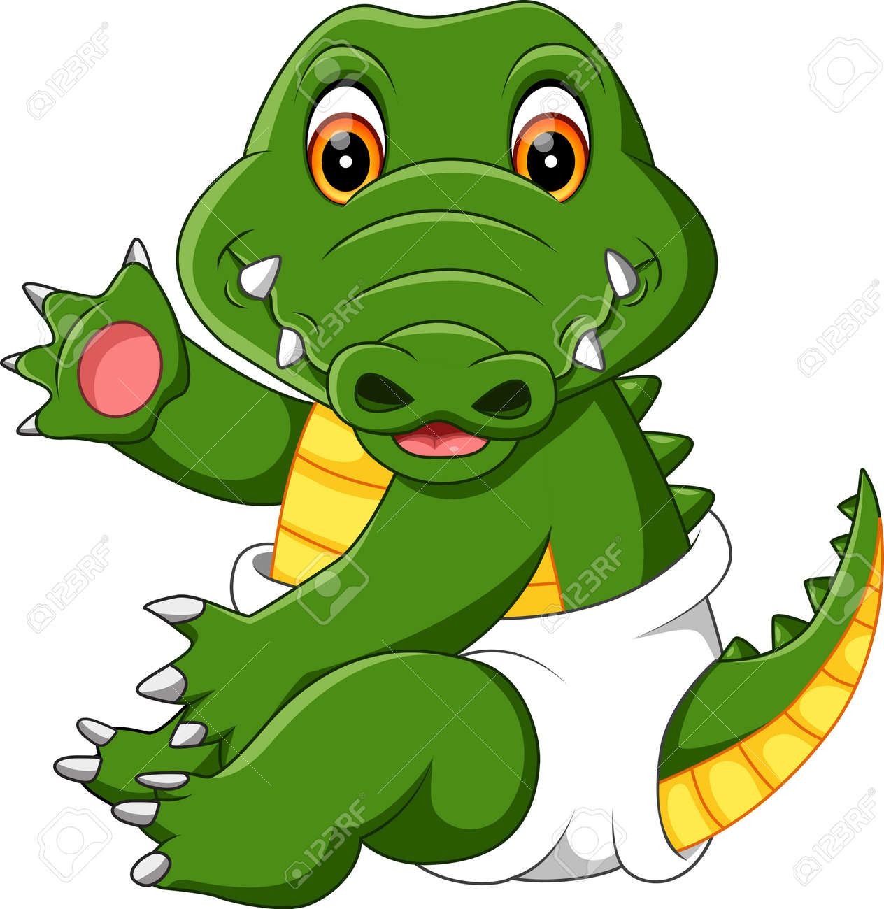 Illustration De Bebe Mignon Dessin Anime Crocodile Clip Art Libres De Droits Vecteurs Et Illustration Image