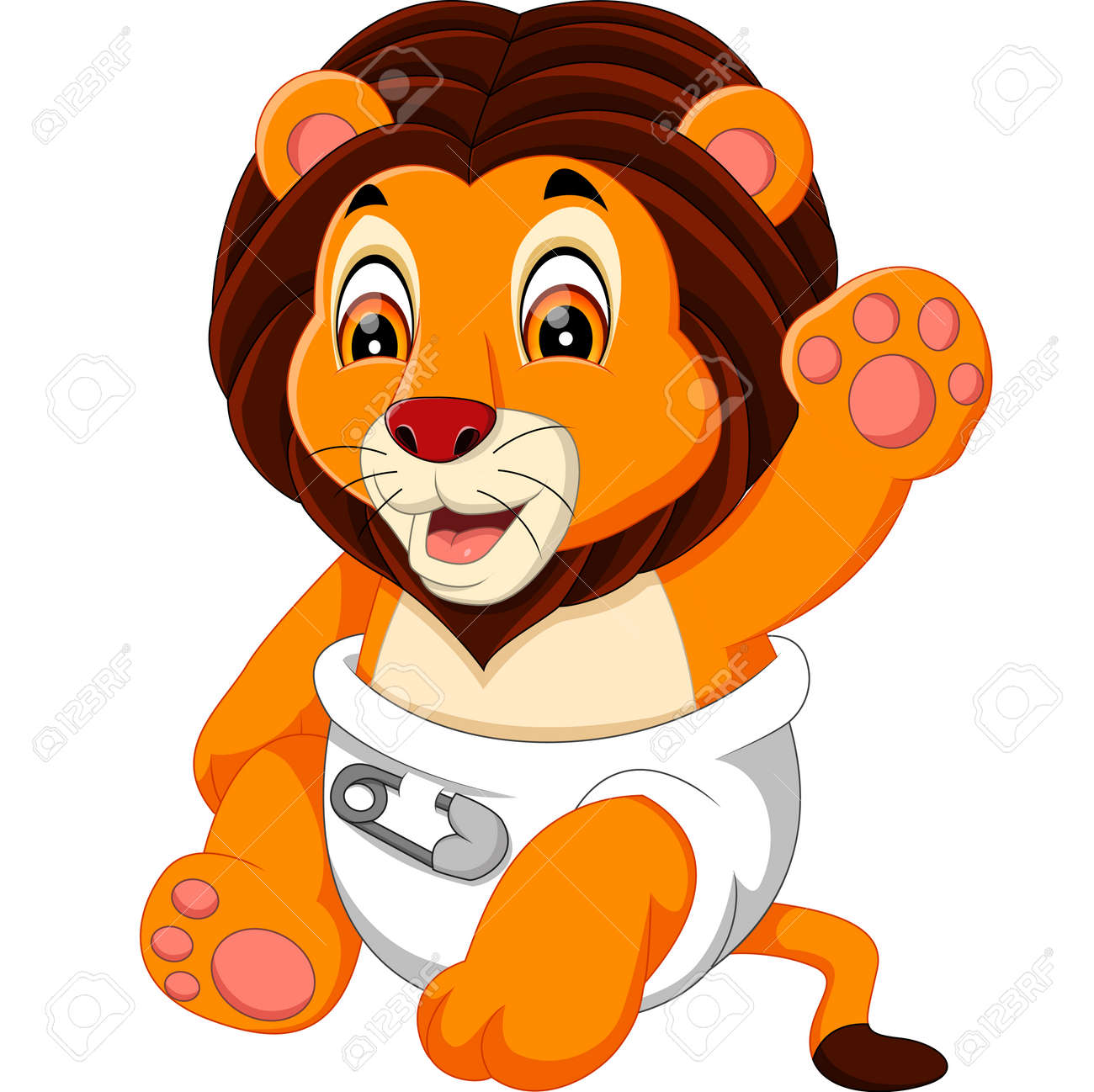 Illustration De Bebe Mignon Dessin Anime Lion Clip Art Libres De Droits Vecteurs Et Illustration Image