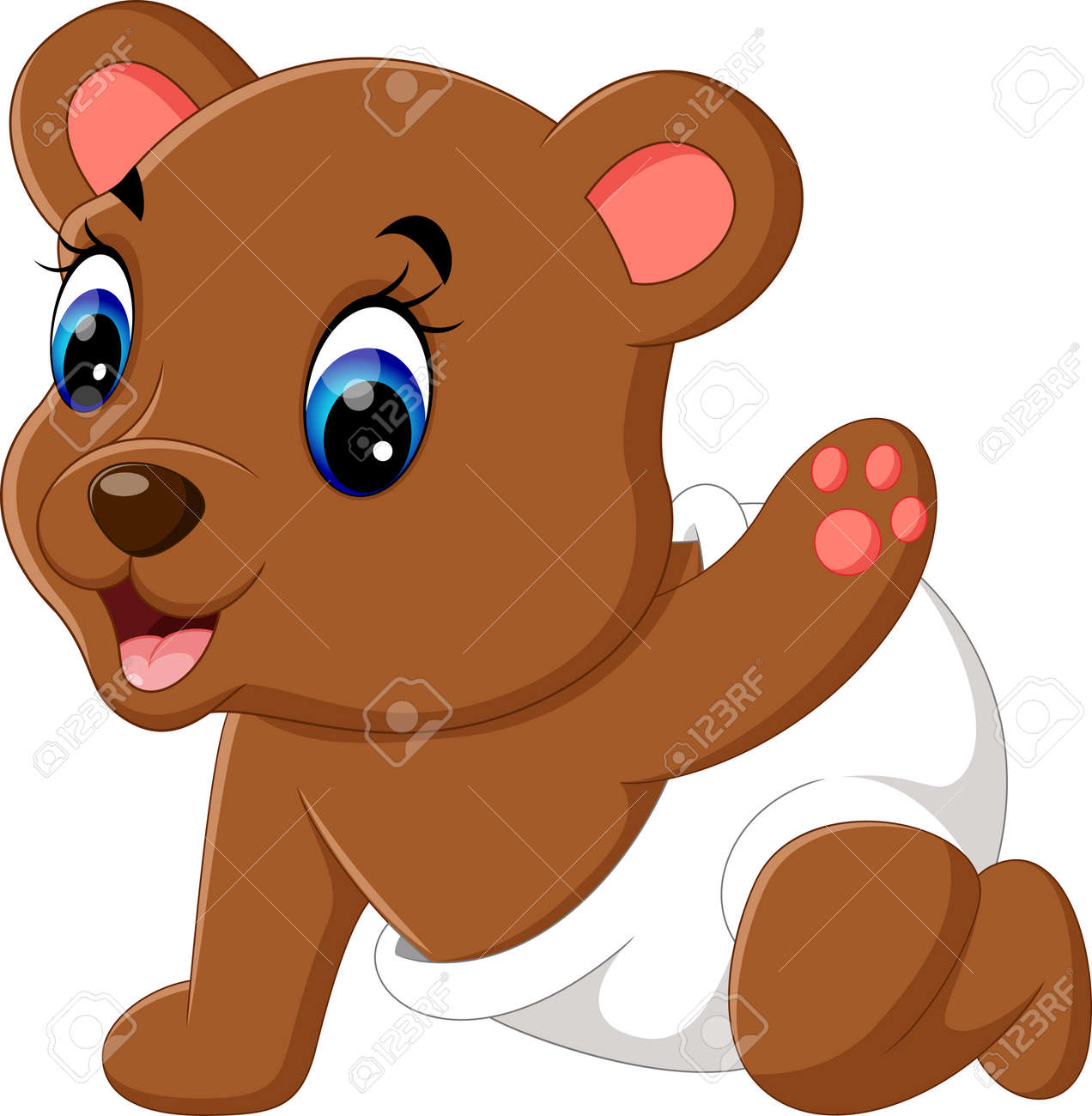 Illustration Of Cute Baby Bear Cartoon Royalty Free SVG ...