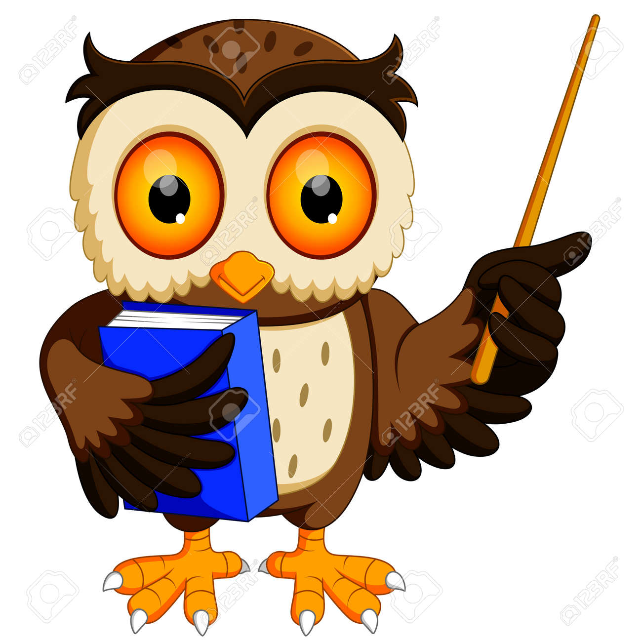 owl in the graduate s carrying book stock photo picture and royalty