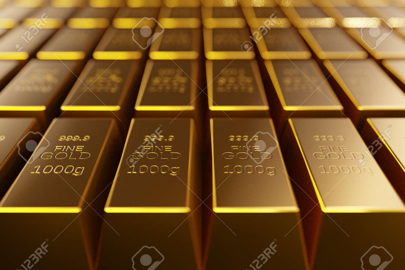 금괴는 가치 디지털 3d 렌더링 저장소로서 귀금속 투자를 막습니다. 로열티 무료 사진, 그림, 이미지 그리고 스톡포토그래피. Image  145982744
