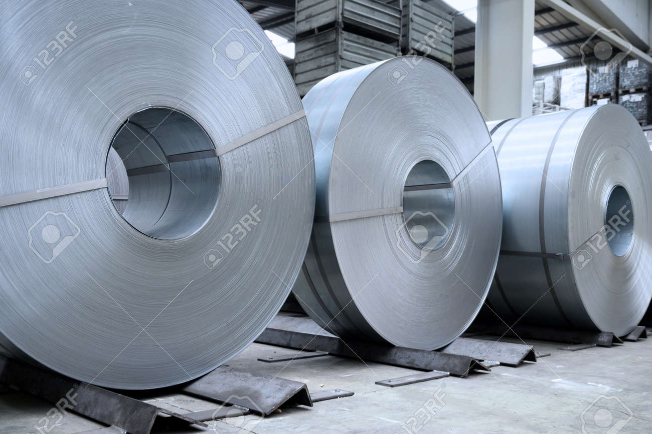 rolls of steel sheet in a plant, galvanized steel coil - 170118052 rolls of steel sheet in a plant, galvanized steel coil - 170118052