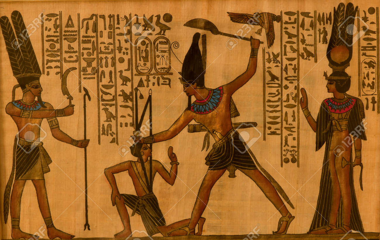 エジプト古代画 パピルス作品 エジプト大美術館 古代エジプトの