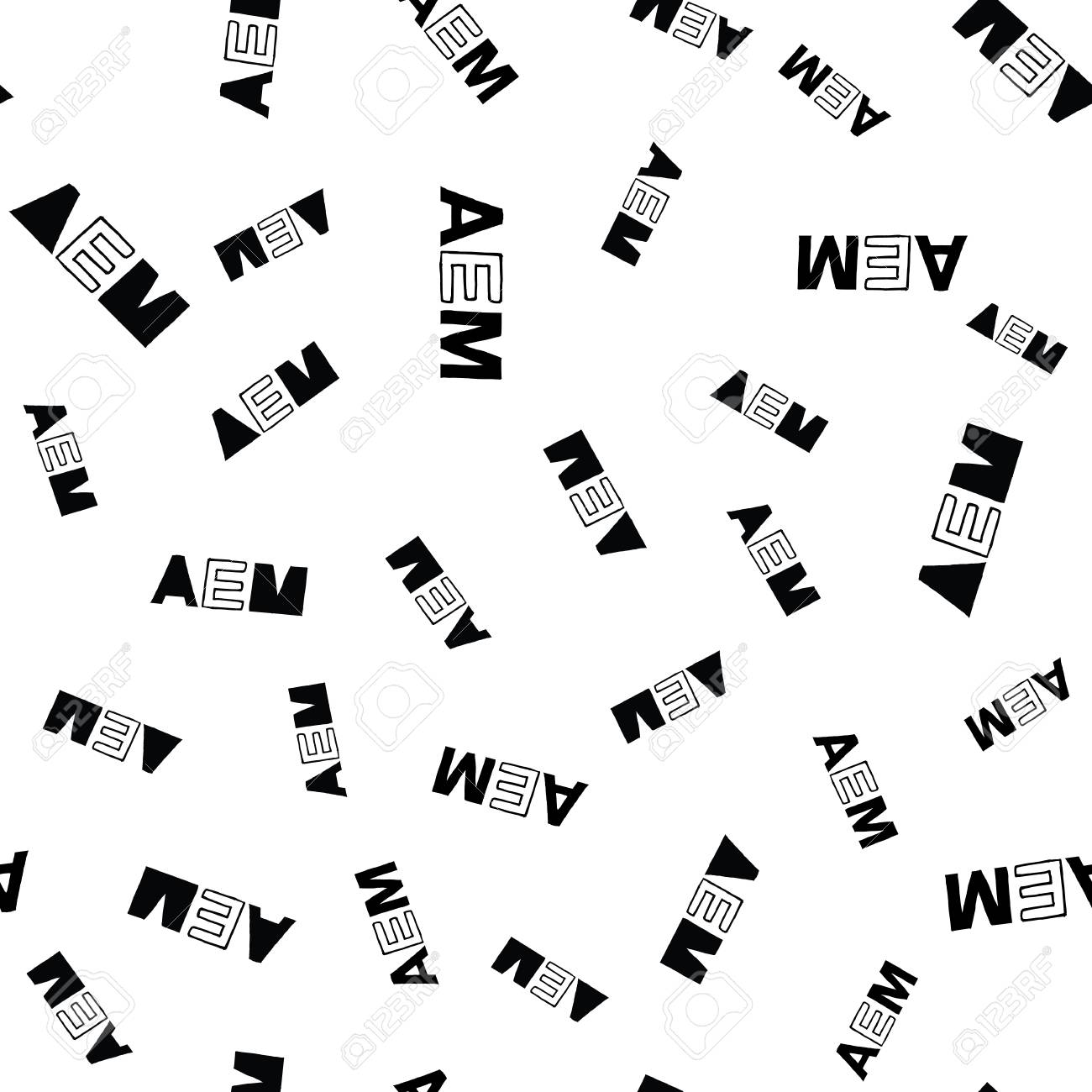 Aem Seamless Pattern Hand Drawn Lettering Abbreviation For All Employee Meeting Vector Illustration Backdrop Quote Handwritten Inscription Phrase For Office Presentation T Shirt Print Etc Royalty Free Cliparts Vectors And Stock Illustration