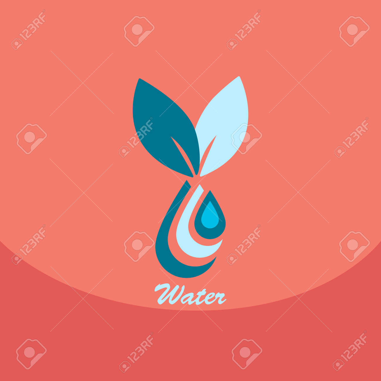 leaf with drop in logo organic life symbol eco planet save clean