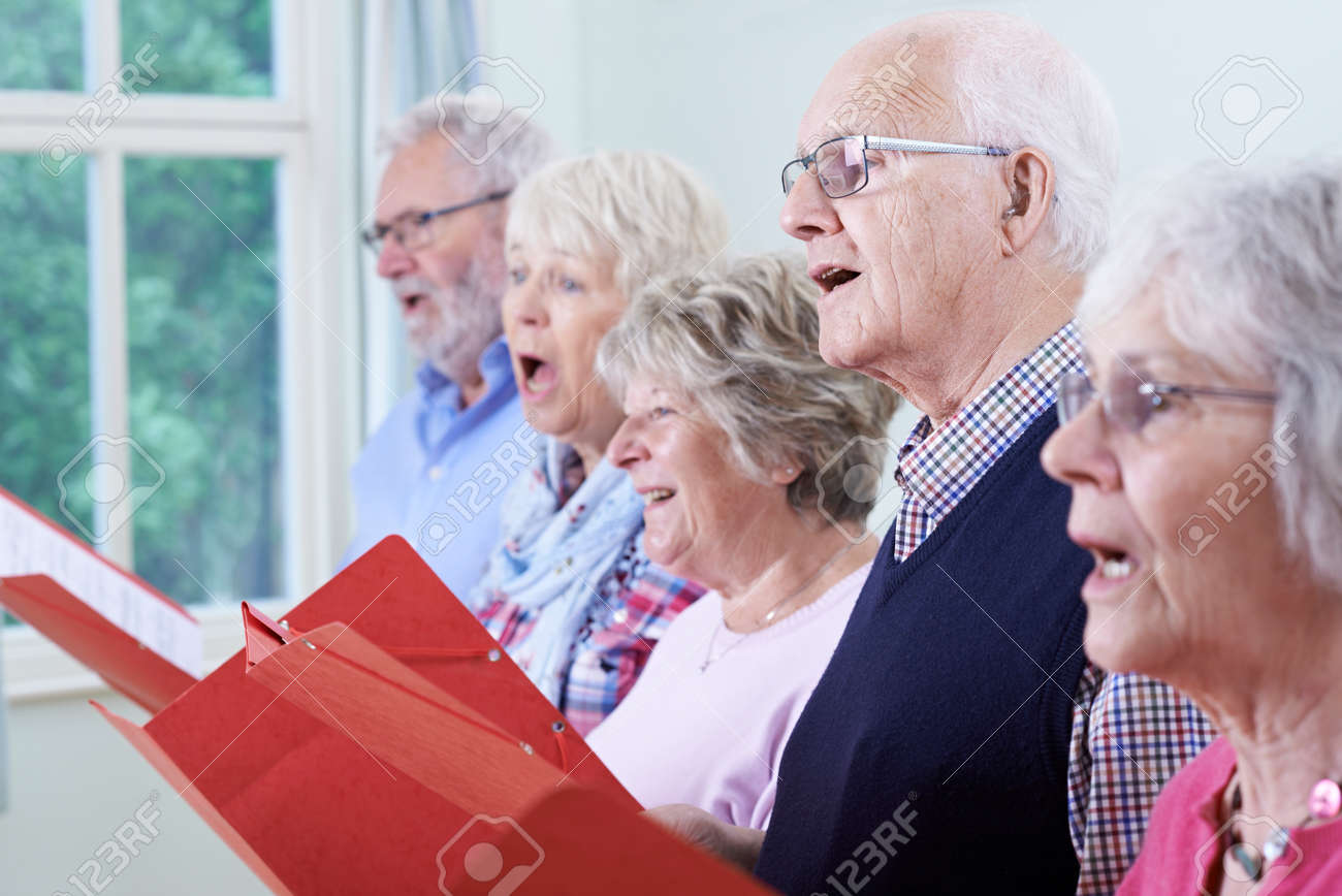 Group Of Seniors Singing In Choir Together - 63089846 Group Of Seniors Singing In Choir Together - 63089846