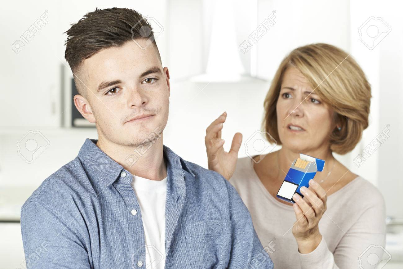 Mother Talking To Teenage Son About Dangers Of Smoking Stock Photo 65627266 Mother Talking To Teenage Son About Dangers Of Smoking Stock Photo 65627266