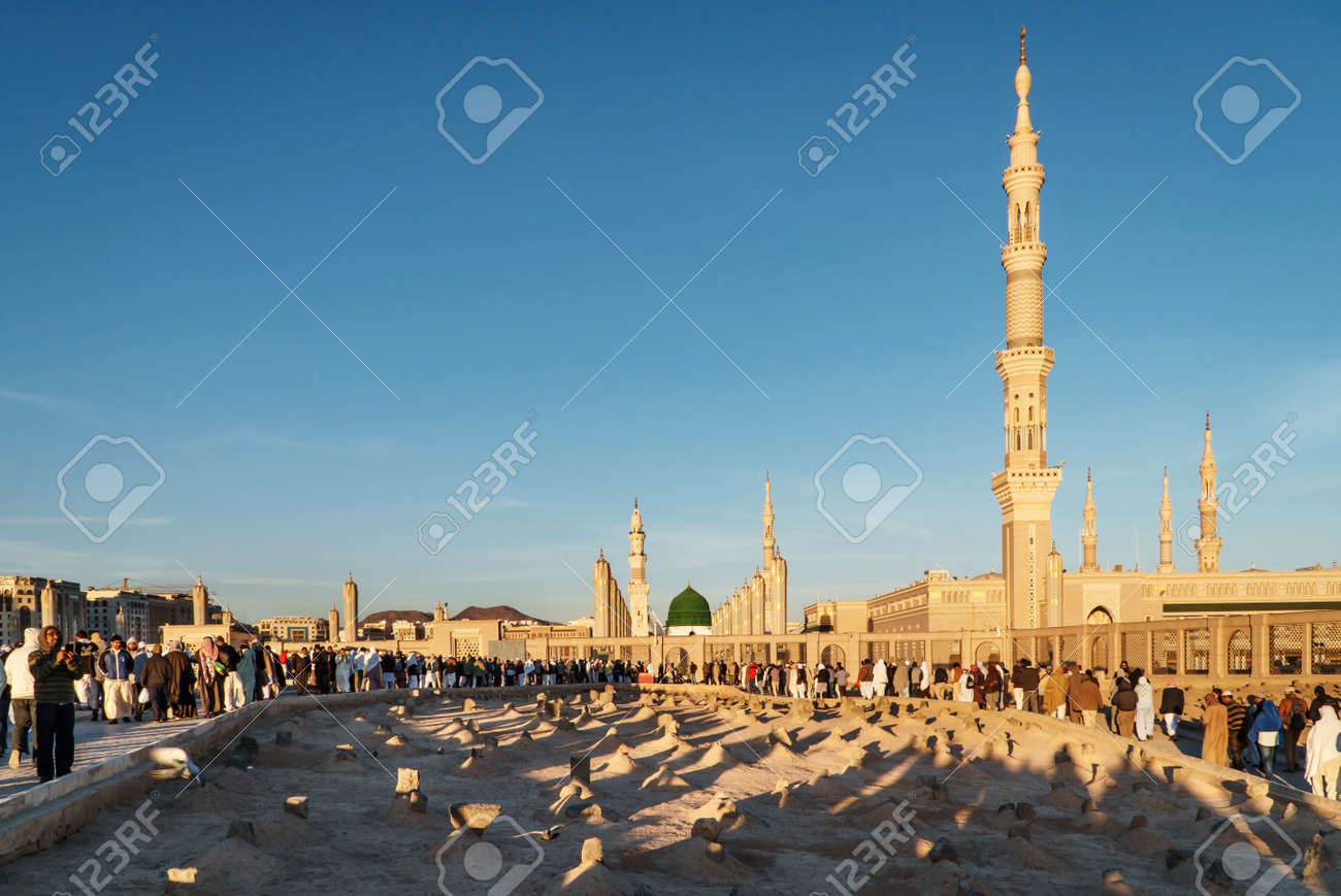 medina saudi arabia ksa feb 3 view of baqee muslim cemetary