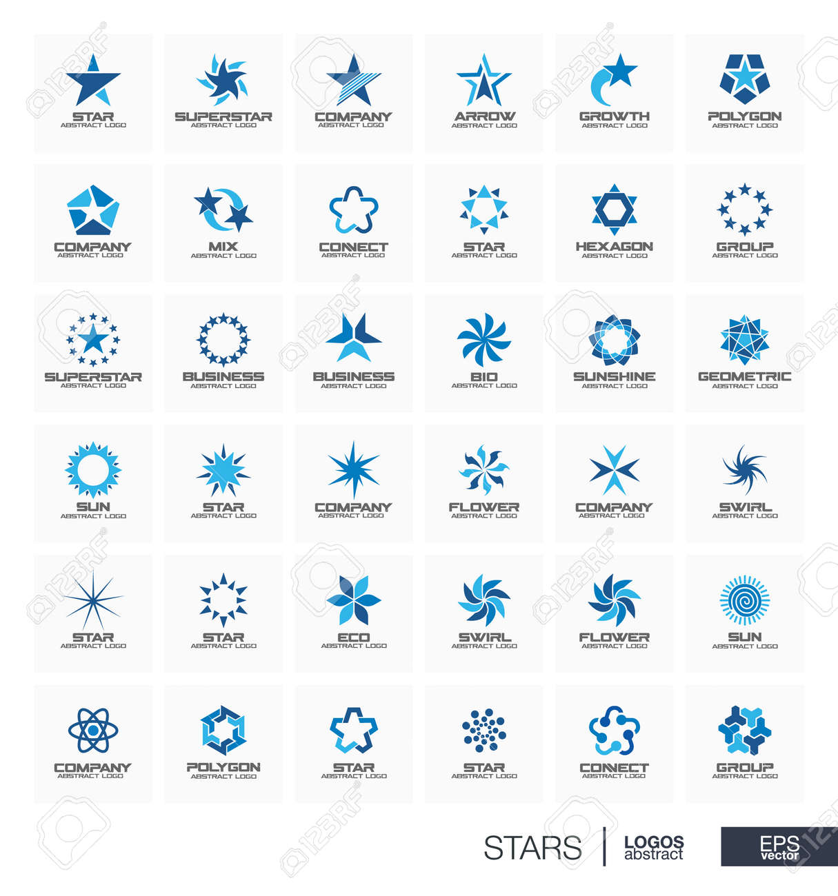 Abstract logo set for business company. Corporate identity design elements. Star segment connect, sun, section, geometric concept. Polygons, superstar logotype collection. Colorful Vector icons - 60944478 Abstract logo set for business company. Corporate identity design elements. Star segment connect, sun, section, geometric concept. Polygons, superstar logotype collection. Colorful Vector icons - 60944478