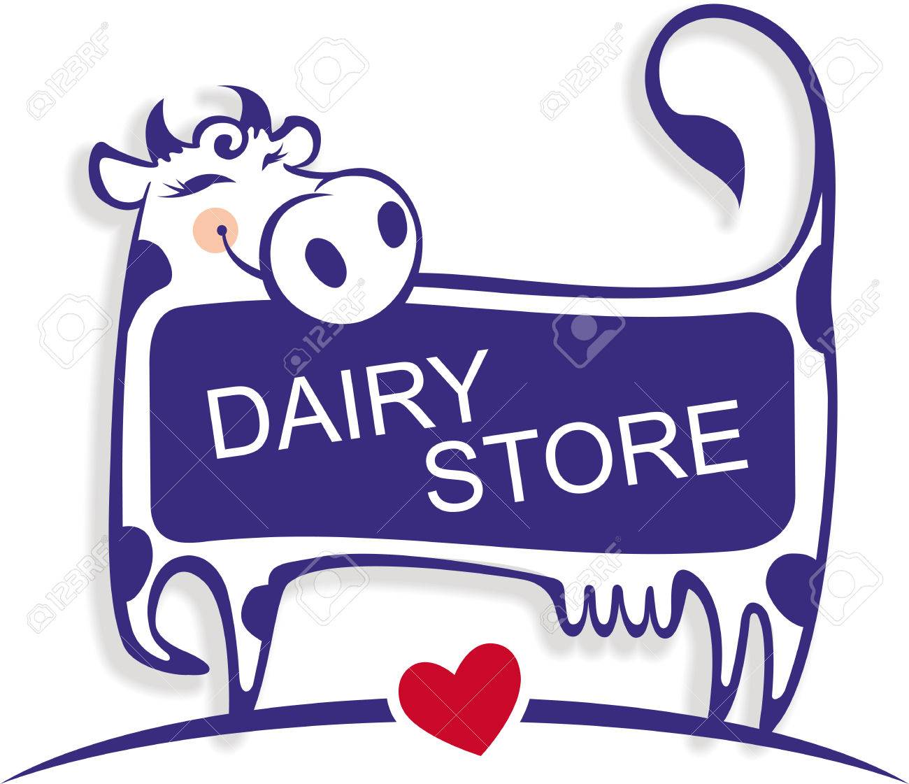 vector illustration of a cute good cow template for banner