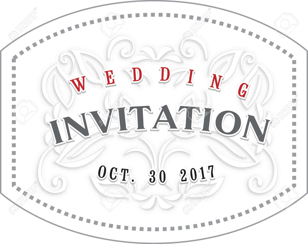 frontera de vector de boda