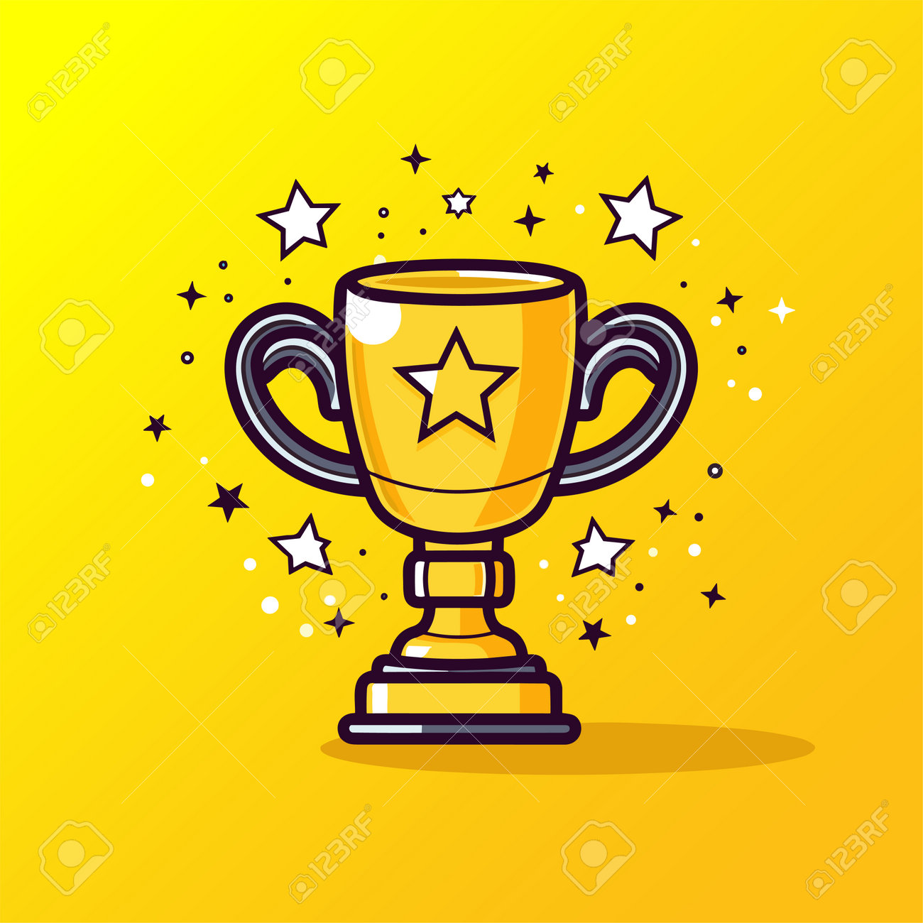 Best Champions Cup Cartoon Trophy Vector Illustration. Champion Cup Winner  Trophy Award. Royalty Free SVG, Cliparts, Vectors, and Stock Illustration.  Image 213617667., image size:1300x1300