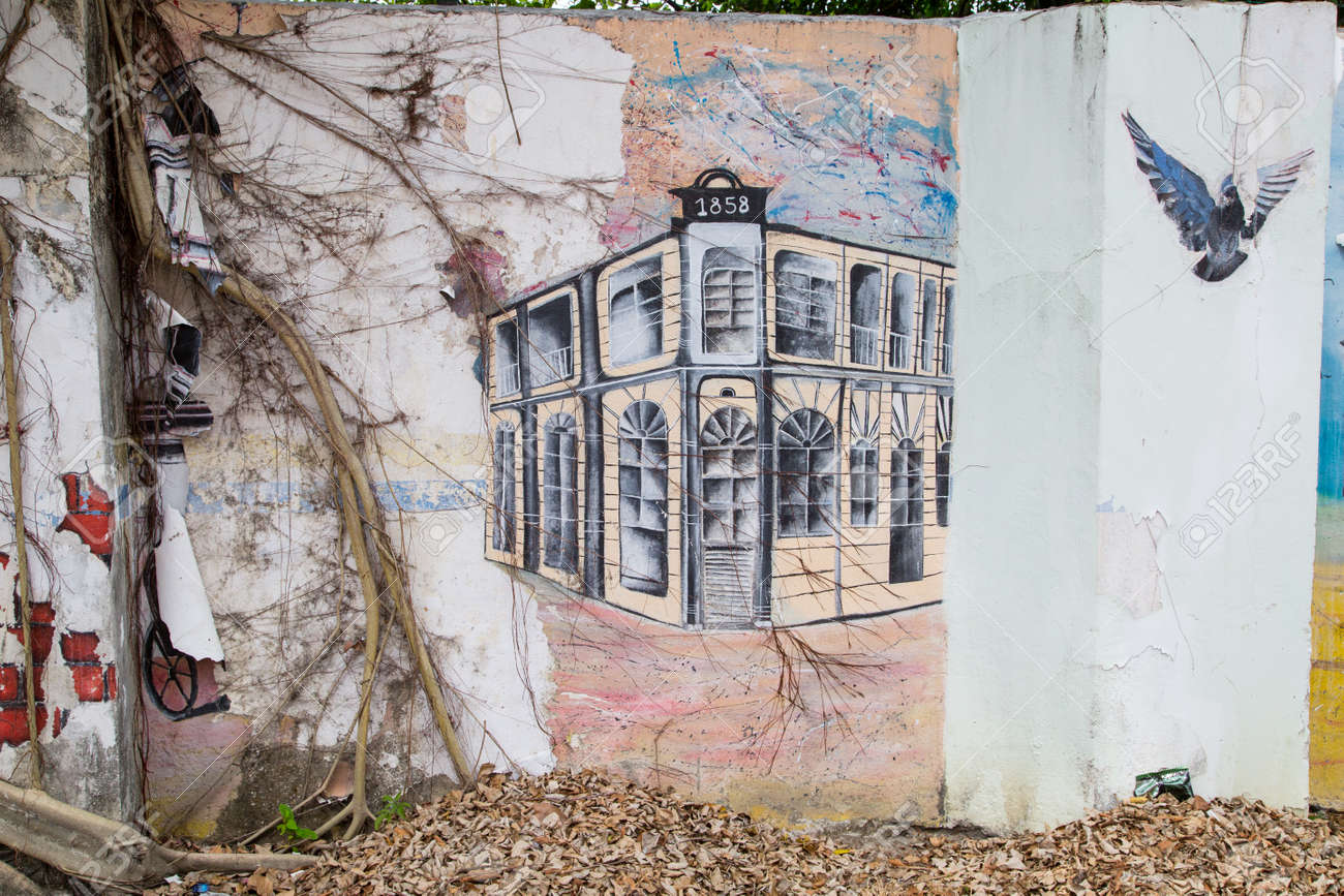 George Town Penang Malasia Alrededor De 26 De Marzo 2015 Calle