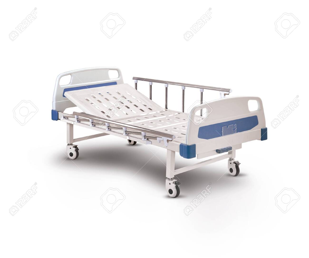 Mobile Hospital Bed, Isolated On White Background Stock Photo, Picture And  Royalty Free Image. Image 121184123.