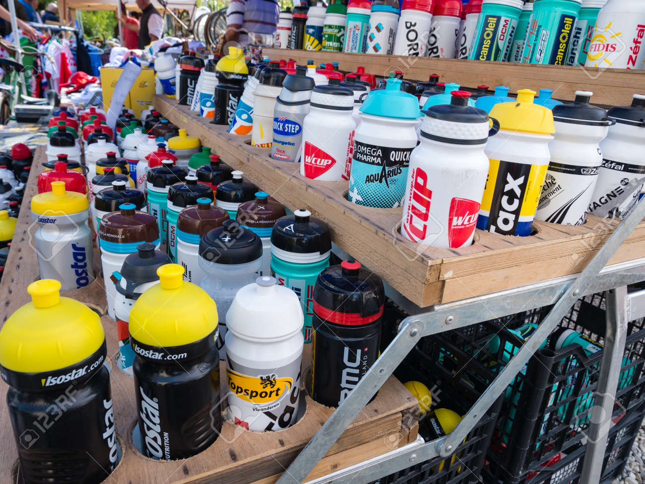 vintage cycling water bottle