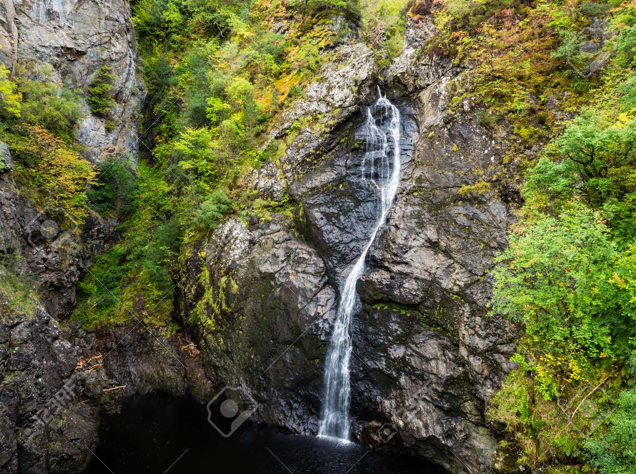 The Falls Of Foyers Waterfall On The River Foyers Which Leads