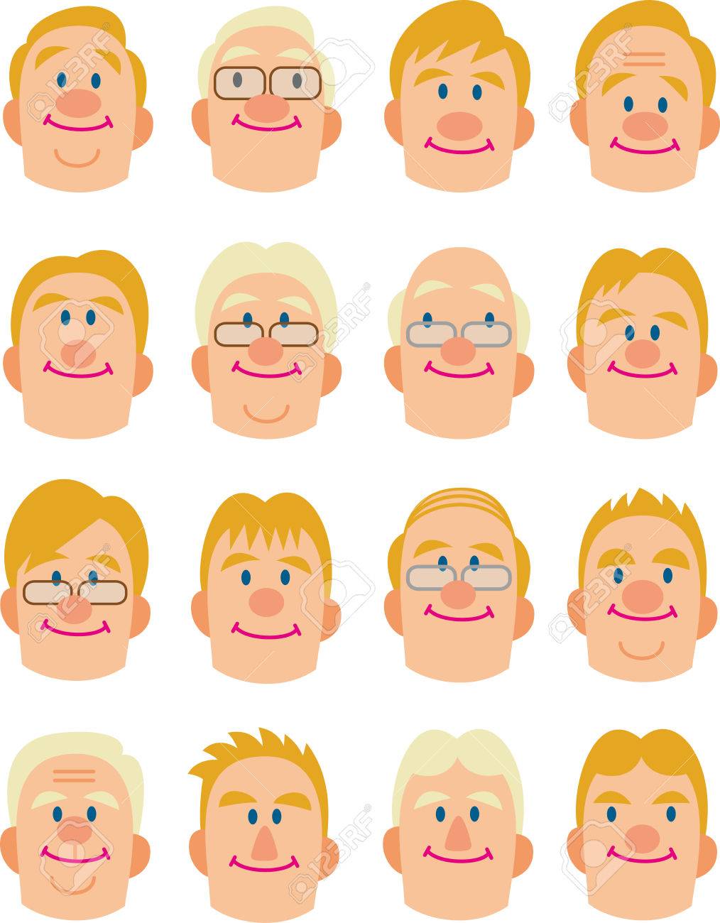 外国人の顔 のイラスト素材 ベクタ Image