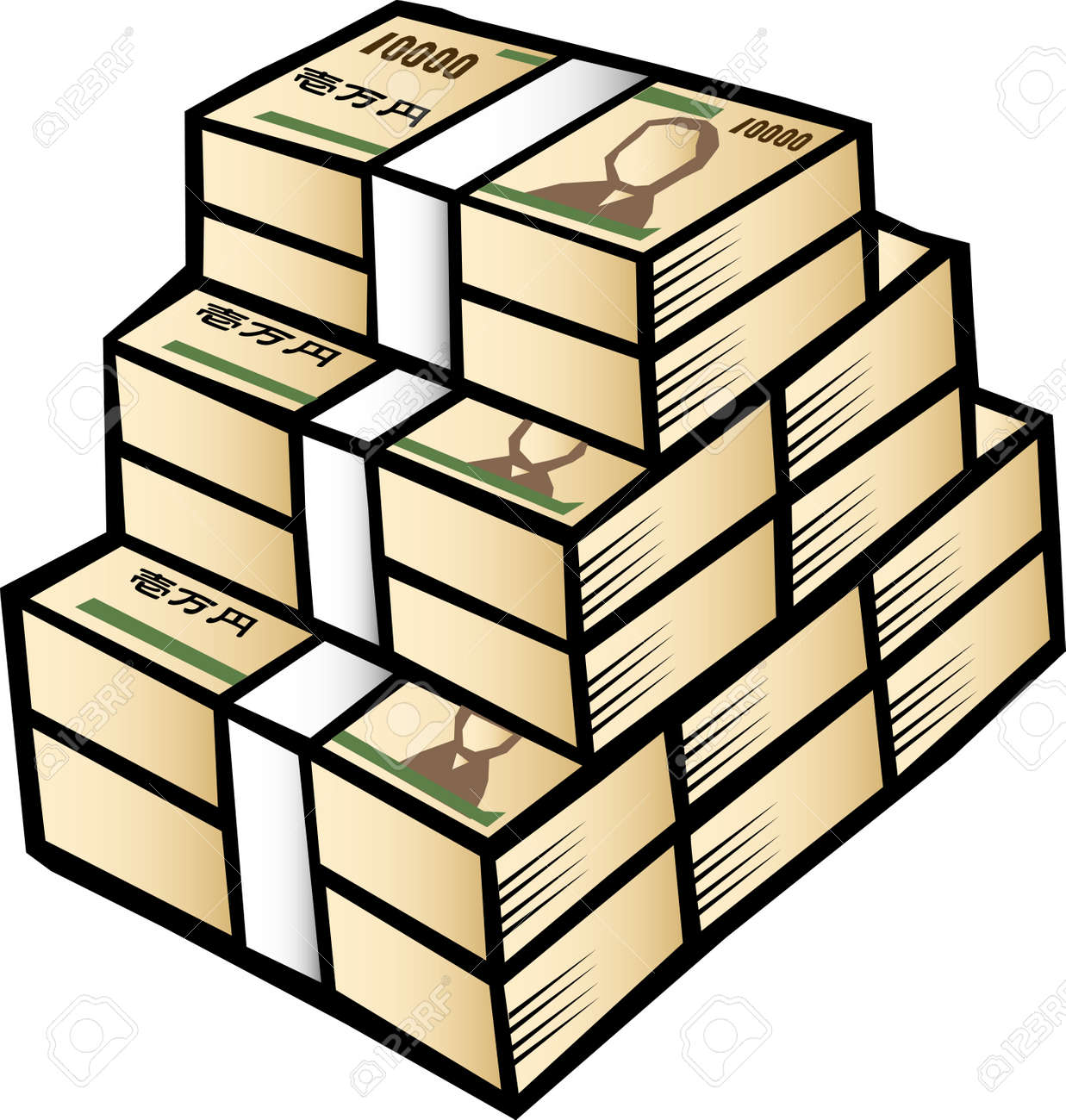 お金の札束のイラスト素材・ベクター Image 52796150