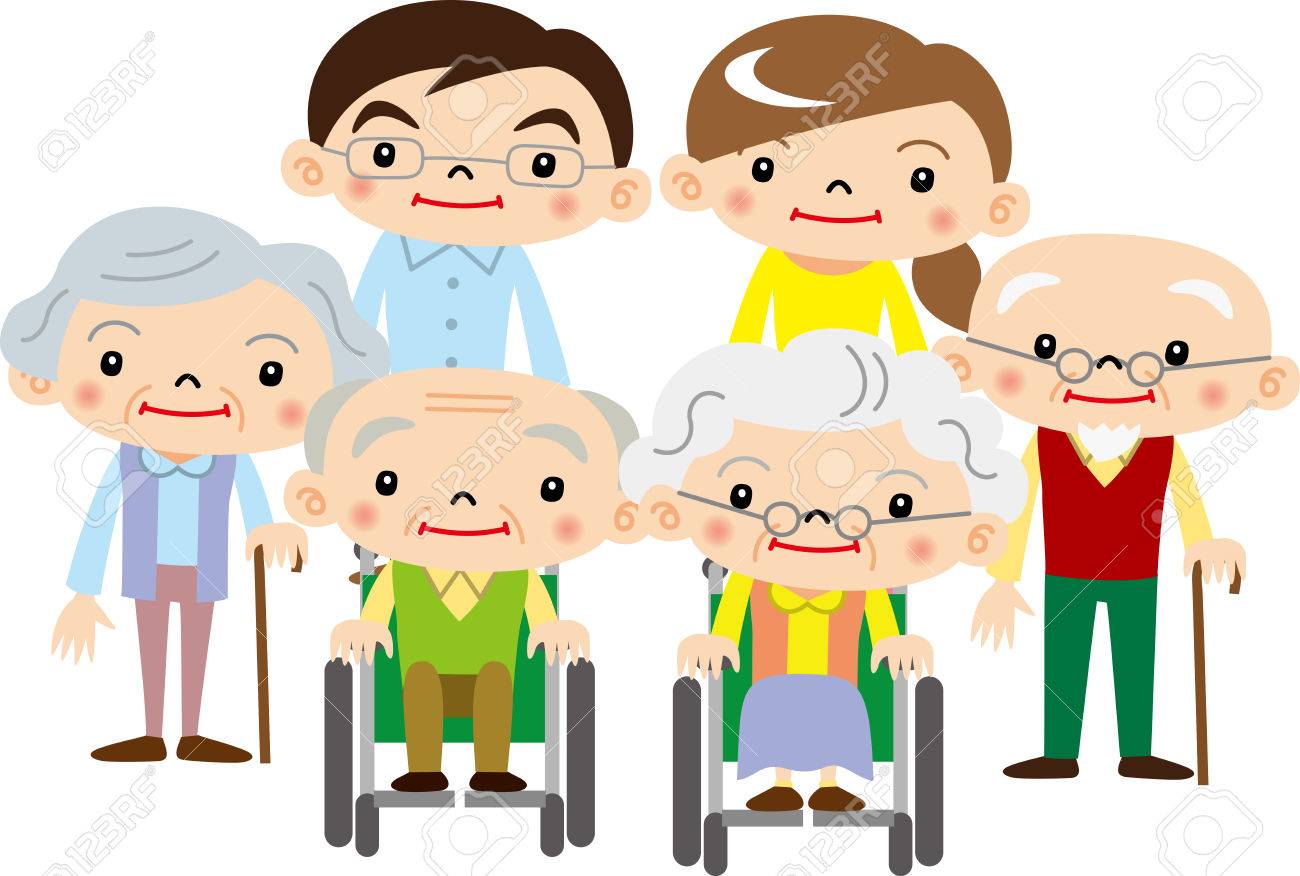 高齢者 介護看護師のイラスト素材 ベクタ Image