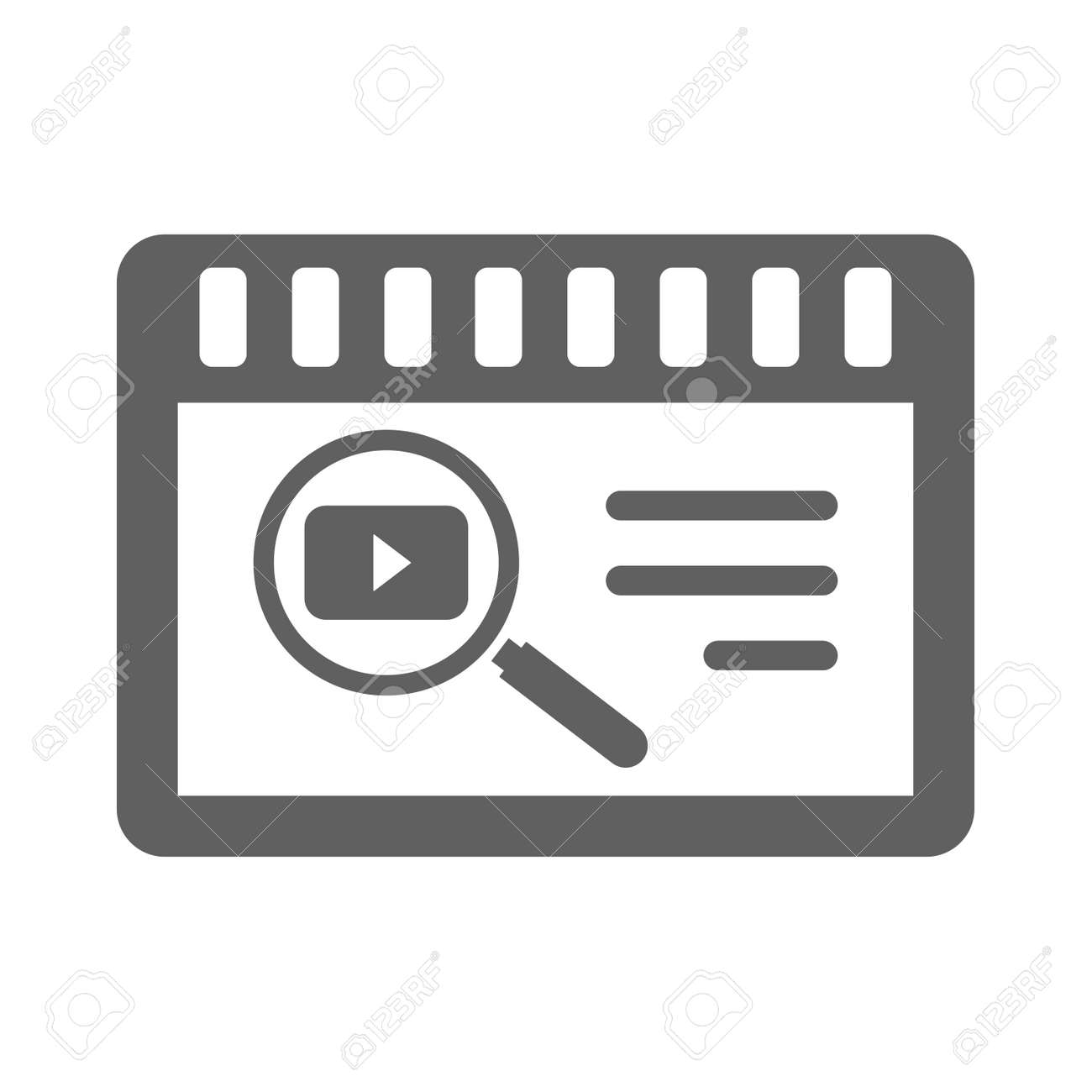 Searching Video Icon Perfect Use For Print Media Web Stock Royalty Free Cliparts Vectors And Stock Illustration Image