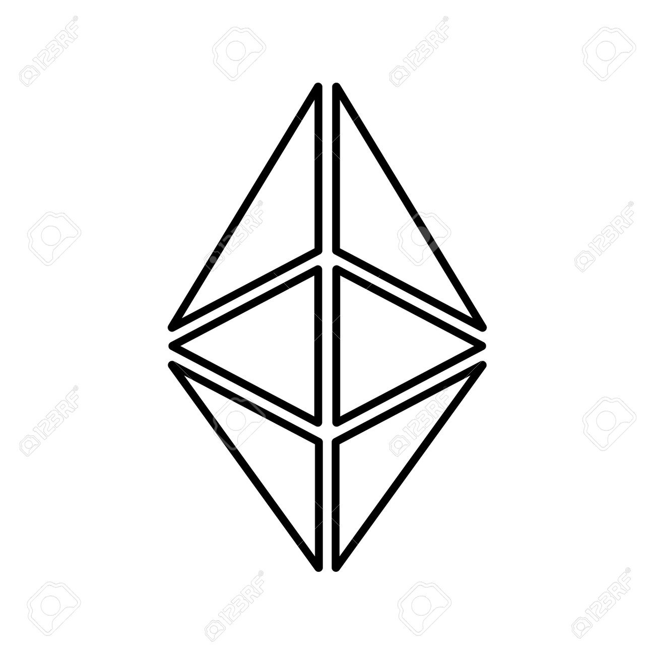 暗号通貨、イーサリアム、イーサリアムアイコン – シンプルな編集可能なベクターEPSファイル。のイラスト素材・ベクター Image 189785718