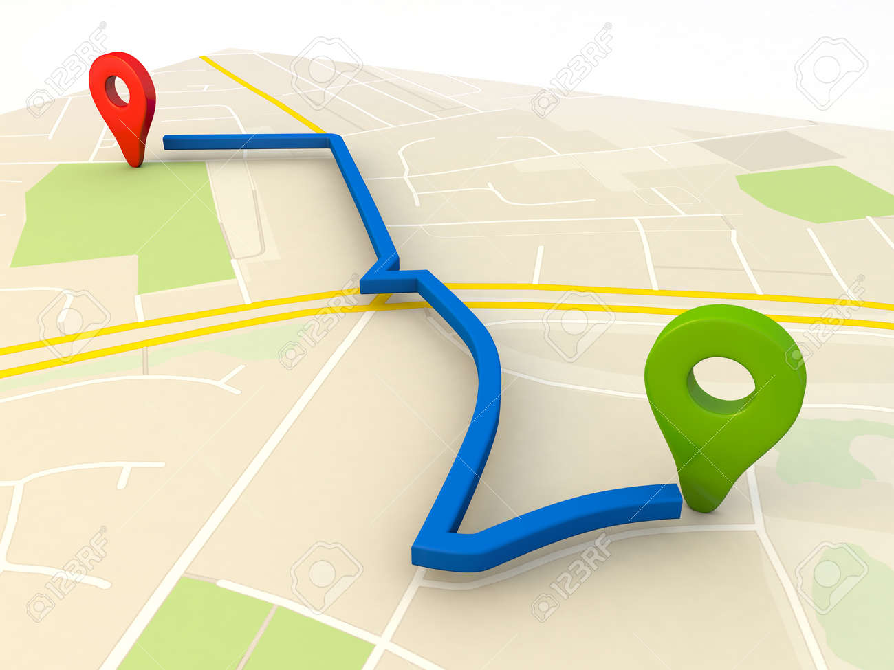 city map with Pin Pointers 3d rendering image - 26041202 city map with Pin Pointers 3d rendering image - 26041202
