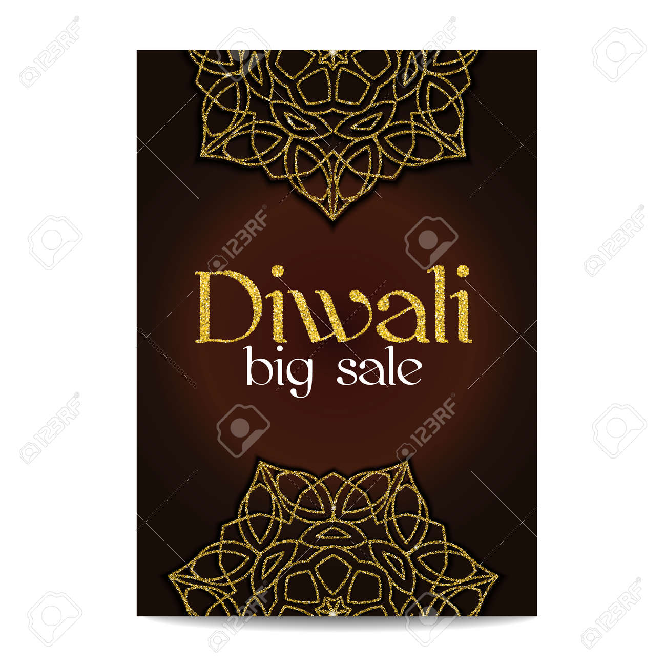 diwali big sale banner indian festival of lights flyer with