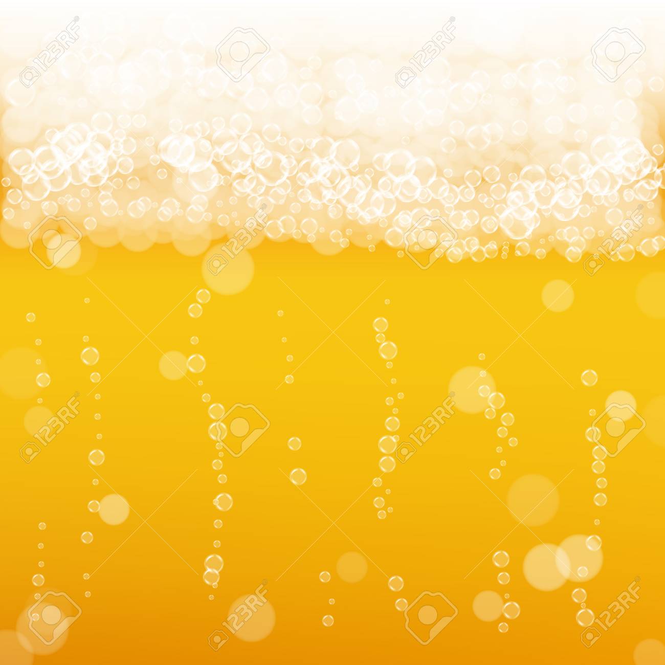 beer background with realistic bubbles cool beverage for restaurant yellow background images for flyers