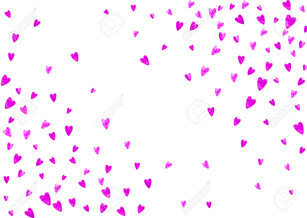 valentine day border with pink glitter sparkles february 14th valentines day border