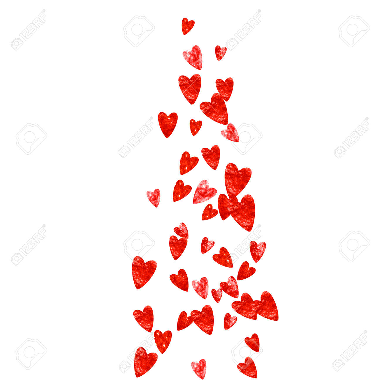 valentines day border with red glitter hearts february 14th valentines day border