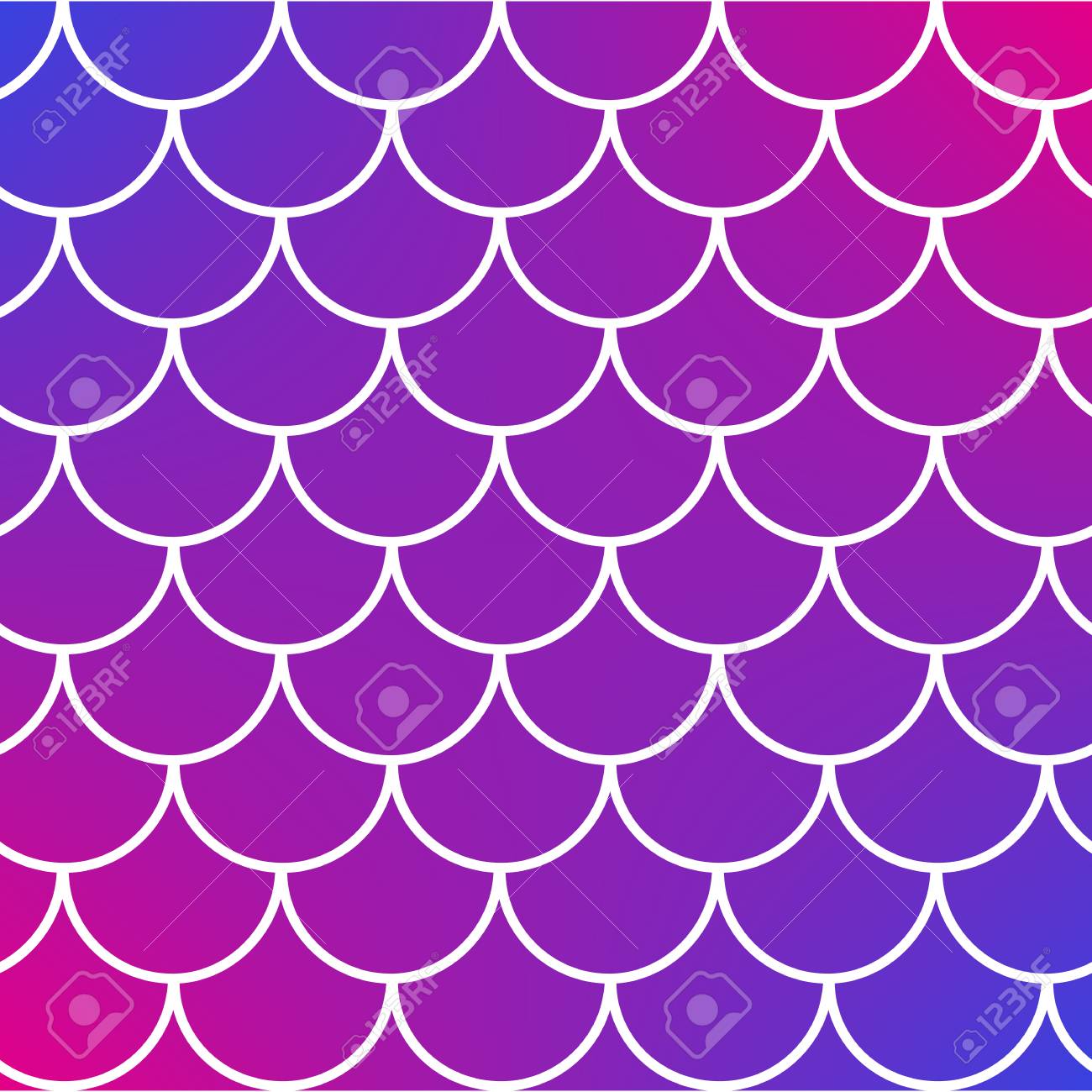 Mermaid Tale On Trendy Gradient Background. Square Backdrop With Mermaid  Tale Ornament. Bright Color Transitions. Fish Scale Banner And Invitation.  Underwater Sea Pattern. Blue, Purple, Pink Colors. Royalty Free SVG,  Cliparts, Vectors,, image size:1300x1300