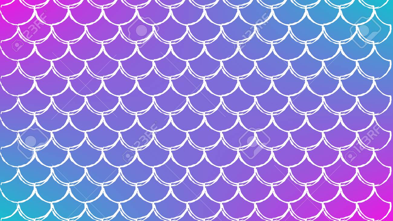 Squama On Trendy Gradient Background. Horizontal Backdrop With Squama  Ornament. Bright Color Transitions. Mermaid Tail Banner And Invitation.  Underwater Sea Pattern. Blue, Purple, Pink Colors. Royalty Free SVG,  Cliparts, Vectors, and Stock, image size:1300x731