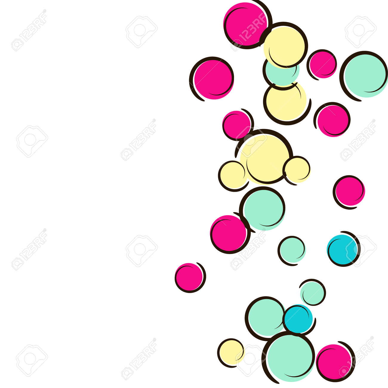 Comic Background With Pop Art Polka Dot Confetti Big Colored