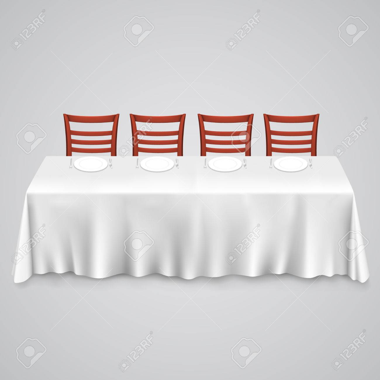 テーブル クロスや椅子とテーブル。イラスト アート 10epsのイラスト