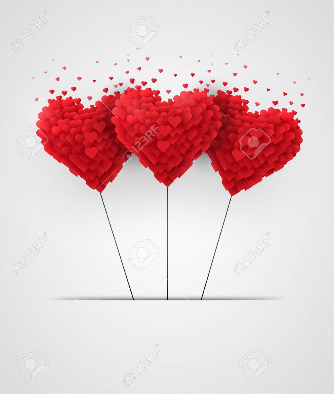 Valentinstag Herz Luftballons Auf Weissem Hintergrund Lizenzfrei Nutzbare Vektorgrafiken Clip Arts Illustrationen Image 35952113