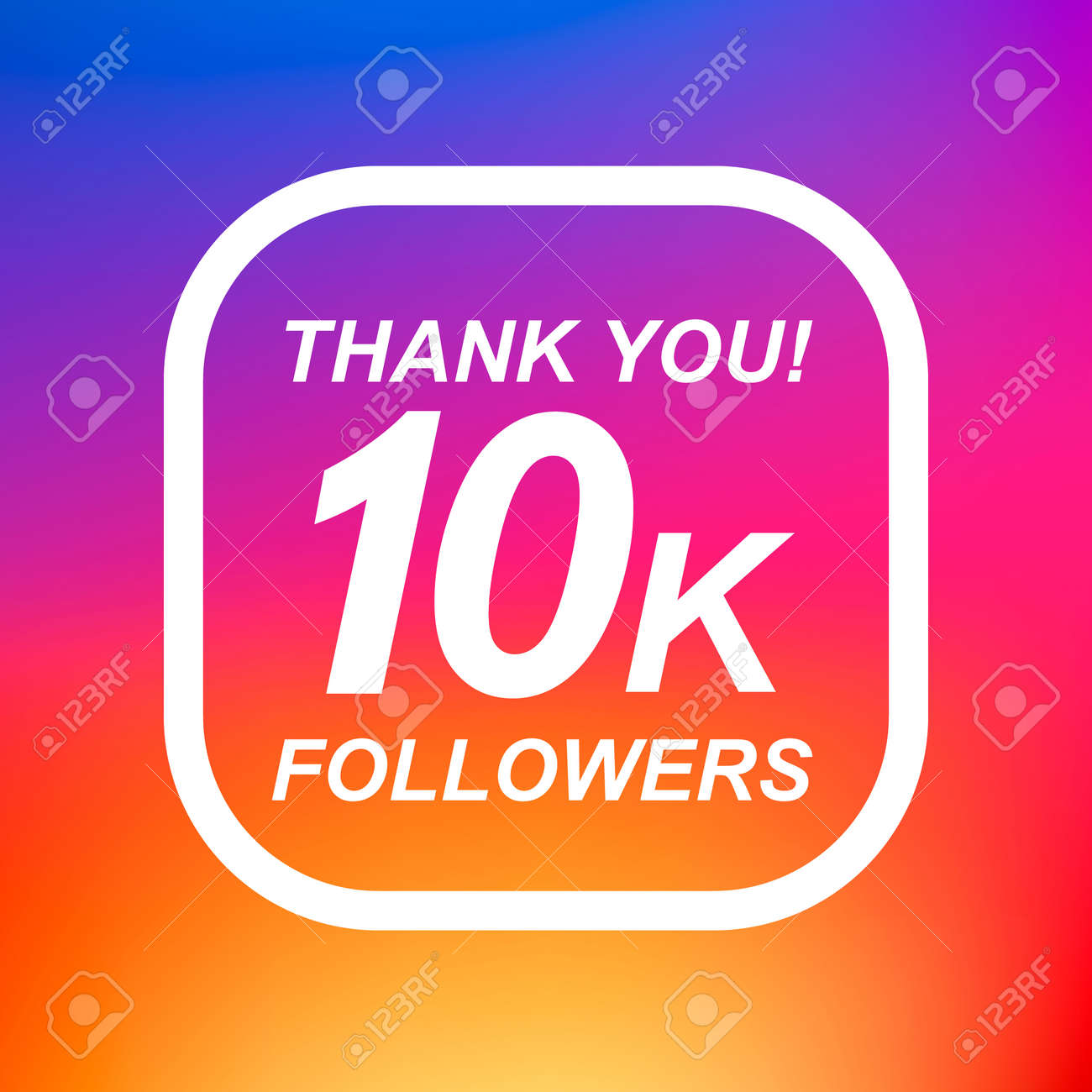 thank you 10k followers label design elements vector illustration