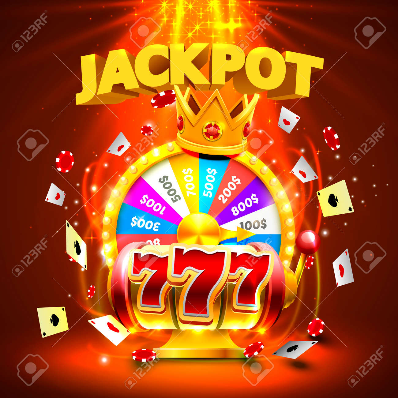 Jackpot Casino 777 Big Win Slots And Fortune King Banner. Royalty Free SVG,  Cliparts, Vectors, and Stock Illustration. Image 85929865.